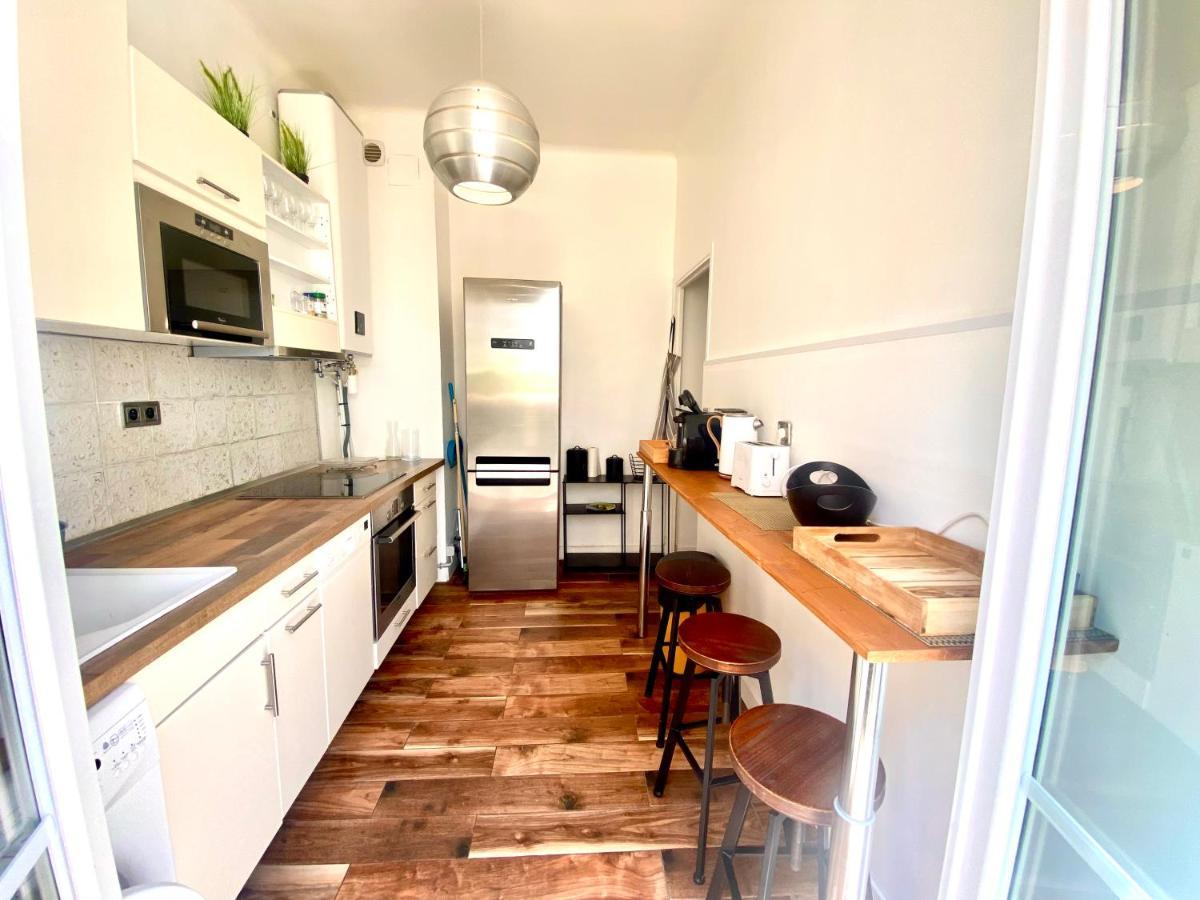 Charmant T2 en Rez-de-jardin terrasse + parking Nice Buitenkant foto